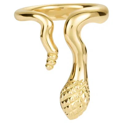 Pre-owned Dubini Serpentis Snake 18k Yellow Gold Ring