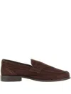 Duca Heritage Amalfi Suede Loafers In Brown