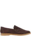 Duca Heritage Amalfi Suede Loafers In Brown