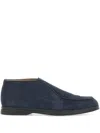 Duca Heritage Leo Suede Loafers In Blue