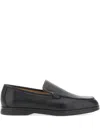 Duca Heritage Lorenzo Plain Leather Loafers In Black