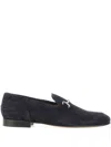 Duca Heritage Vasco Kaleido 422 Suede Loafers In Blue
