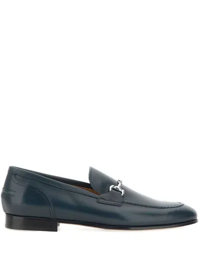 Duca Heritage Vasco Lord Leather Loafers In Blue