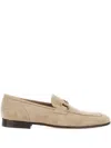 Duca Heritage Vasco Suede Loafers In Neutral