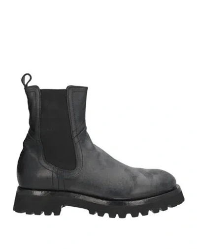 Ducanero Man Ankle Boots Charcoal Size 10 Leather In Grey