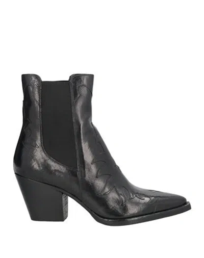 Ducanero Woman Ankle Boots Black Size 6 Leather
