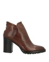 Ducanero Woman Ankle Boots Brown Size 8.5 Calfskin