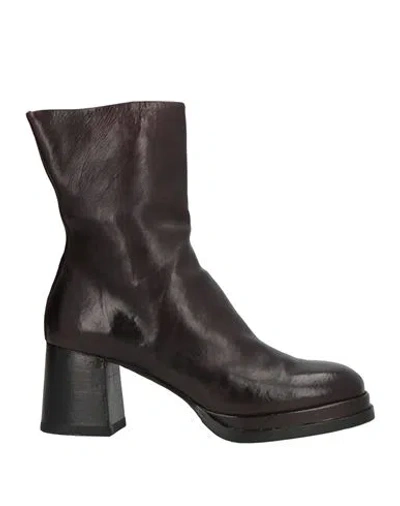 Ducanero Woman Ankle Boots Dark Brown Size 11 Leather
