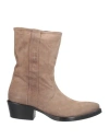 Ducanero Woman Ankle Boots Grey Size 7 Leather In Neutral