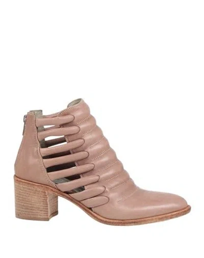 Ducanero Woman Ankle Boots Light Brown Size 7 Leather In Pink
