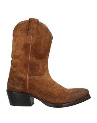 Ducanero Woman Ankle Boots Tan Size 6 Leather In Brown