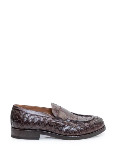 Ducanero Woven Casual Loafers With Strap In Nero