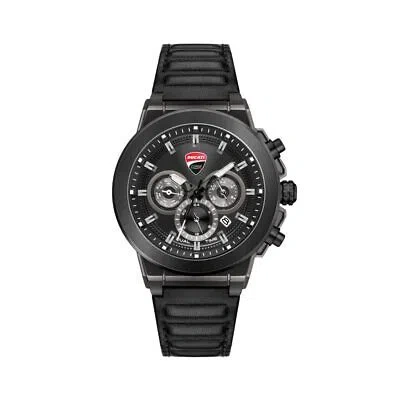 Pre-owned Ducati Men's Analogue Quartz Watch With Leather Strap Dtwgf2019201