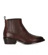 Duccio Del Duca Ebony Texan Ankle Boot In Burgundy