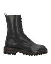 Duccio Del Duca Woman Ankle Boots Black Size 7.5 Leather