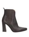 Duccio Del Duca Woman Ankle Boots Dark Brown Size 7 Leather In Multi