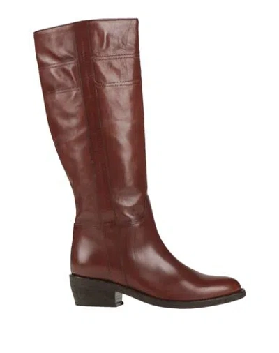 Duccio Del Duca Woman Boot Brown Size 7 Leather