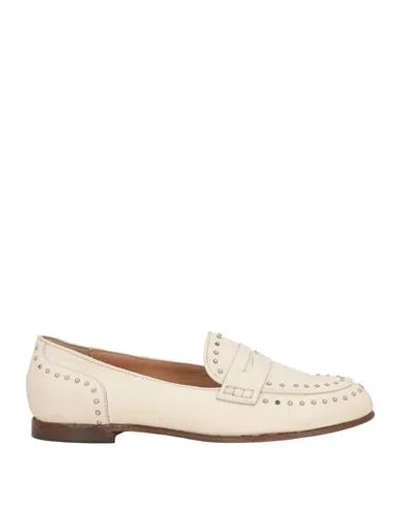 Duccio Del Duca Woman Loafers Beige Size 8.5 Leather In Neutral