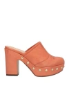 Duccio Del Duca Woman Mules & Clogs Rust Size 7 Leather In Red