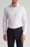 Duchamp Tailored Fit Check Dress Shirt In Pink