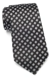 Duchamp Floral Medallion Silk Tie In Black