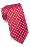 Duchamp Floral Medallion Silk Tie In Red