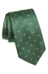 Duchamp Flower Silk Tie In Green