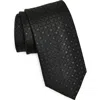Duchamp Grid Silk Tie In Black