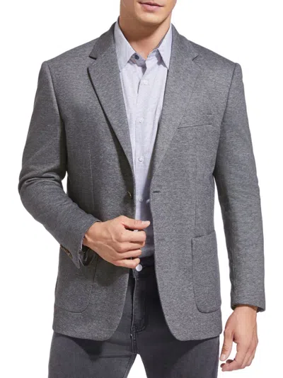 Duchamp London Men's Slim Fit Knit Blazer In Grey