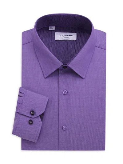 Duchamp London Men's Tailored Fit Dress Shirt In Purple