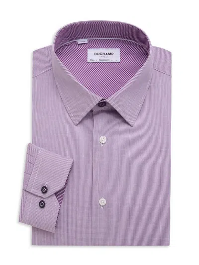 Duchamp London Men's Tailored Fit Dress Shirt In Purple