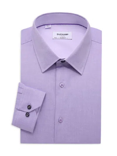 Duchamp London Men's Tailored Fit Dress Shirt In Purple