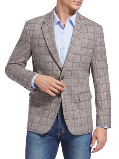 Duchamp London Men's Windowpane Check Slim Fit Sportcoat In Gray
