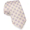 Duchamp Medallion Silk Tie In Brown
