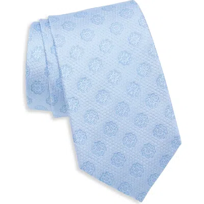 Duchamp Medallion Silk Tie In Lt Blue