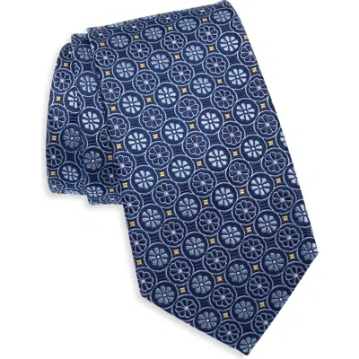 Duchamp Medallion Silk Tie In Multi