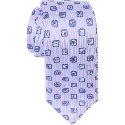 Duchamp Medallion Silk Tie In Purple