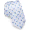 Duchamp Medallion Silk Tie In White