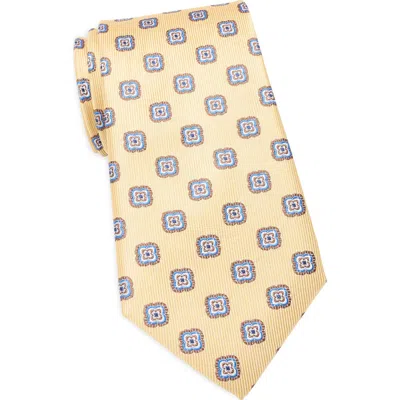 Duchamp Medallion Silk Tie In Pink