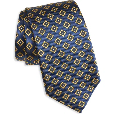 Duchamp Medallion Silk Tie In Yellow