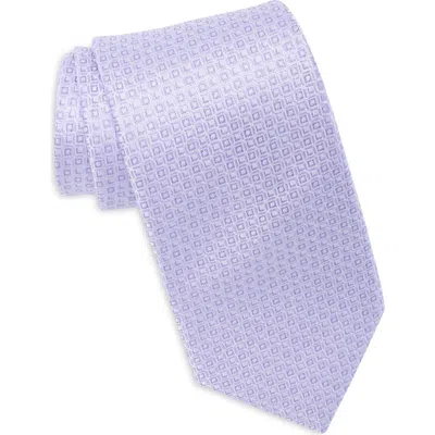Duchamp Neat Jacquard Silk Tie In Purple