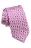 Duchamp Neat Silk Tie In Brown