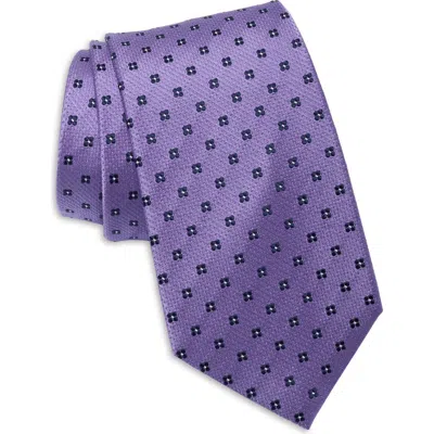 Duchamp Neat Silk Tie In Lavender