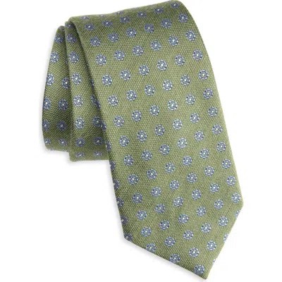 Duchamp Neat Silk Tie In Sage