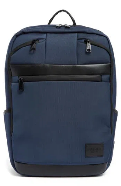Duchamp Padded Laptop Backpack In Navy W/black Trim