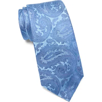 Duchamp Paisley Jacquard Silk Tie In Blue
