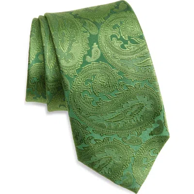 Duchamp Paisley Jacquard Silk Tie In Green