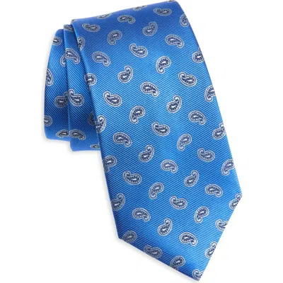 Duchamp Paisley Silk Tie In Blue
