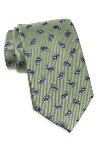 Duchamp Paisley Silk Tie In Green