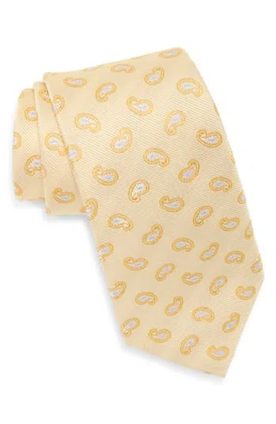 Duchamp Paisley Silk Tie In Metallic